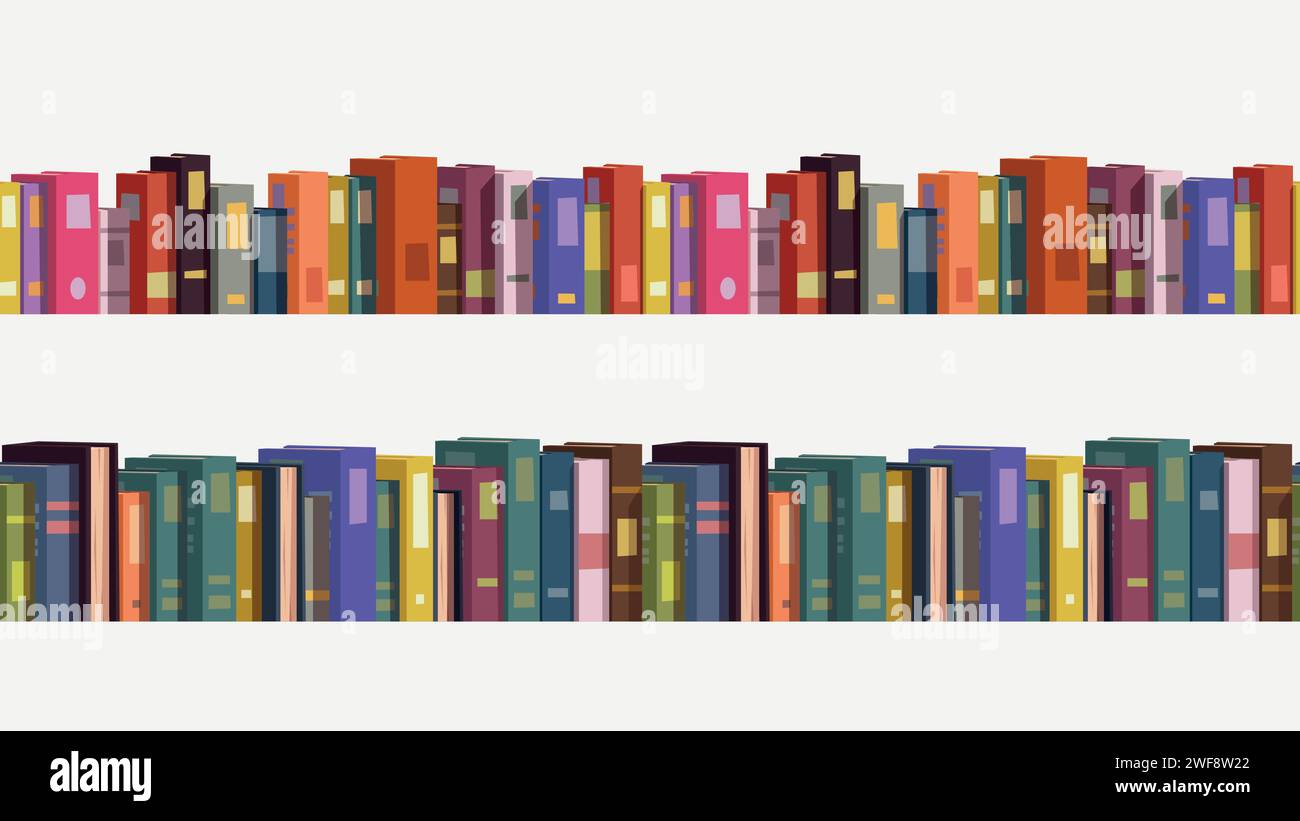 a various cartoon books in seamless pattern Stock Vector Image & Art ...