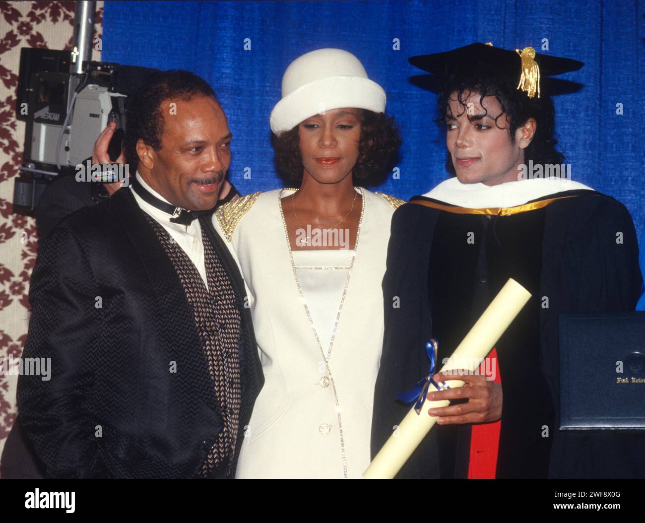 1988Quincy Jones Whitney Houston  Michael Jackson John Barrett/PHOTOlink.net / MediaPunch Stock Photo