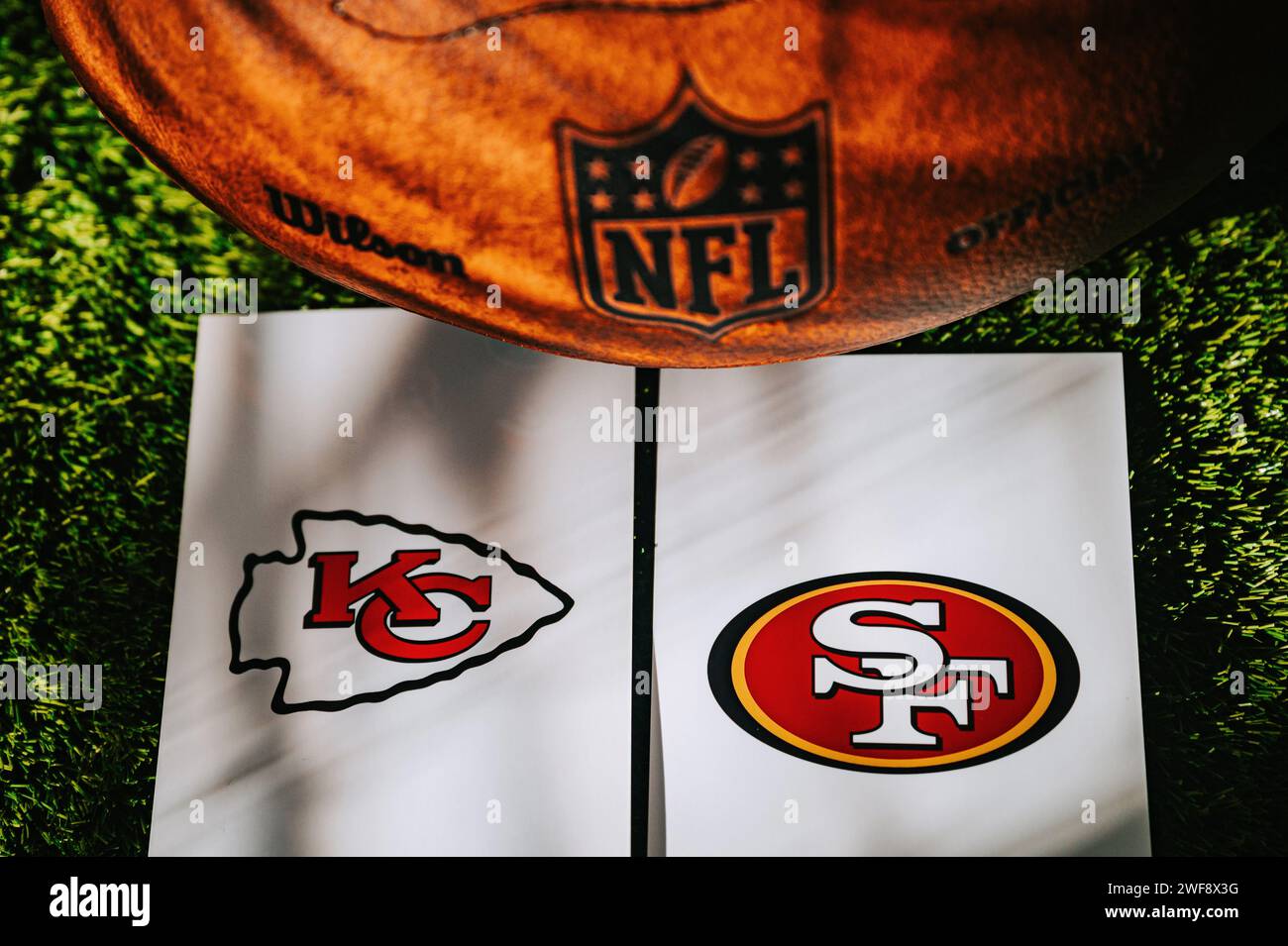 LAS VEGAS, NEVADA, USA, JANUARY 29, 2024 Super Bowl LVIII, the 58th