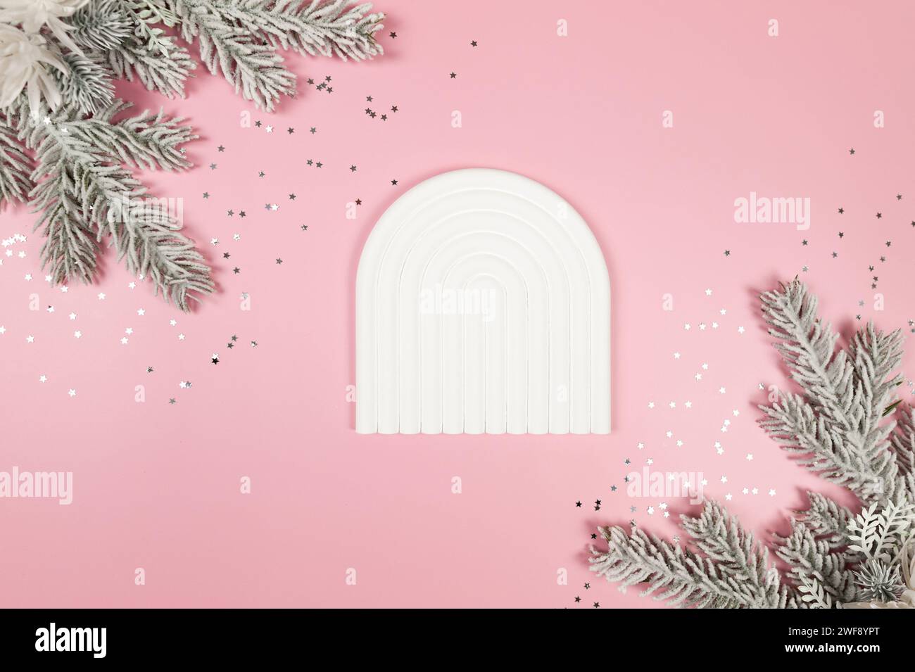 Pink background white stars hi-res stock photography and images - Alamy