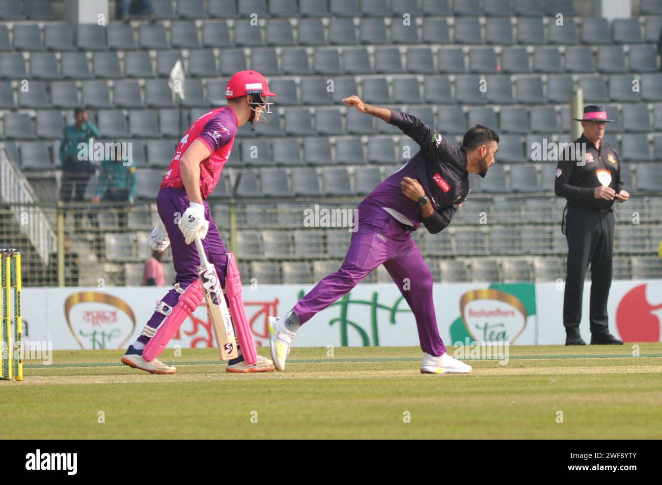 Sylhet, Bangladesh. 29th January 2024. Pakistani cricketer BILAL KHAN