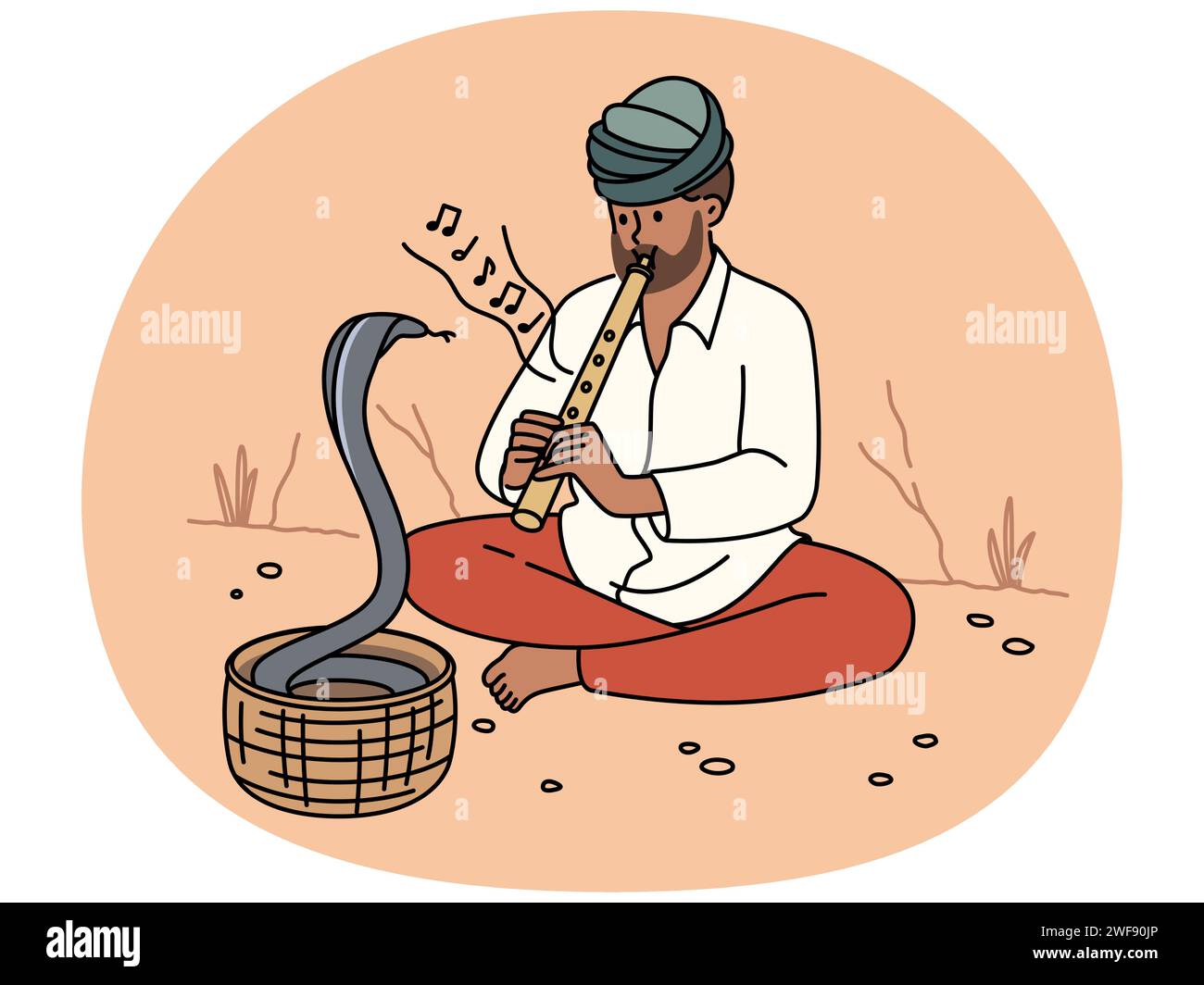 Cobra Naja Sp Showing Snake Charmers Stock Vector (Royalty Free) 133129478  | Shutterstock