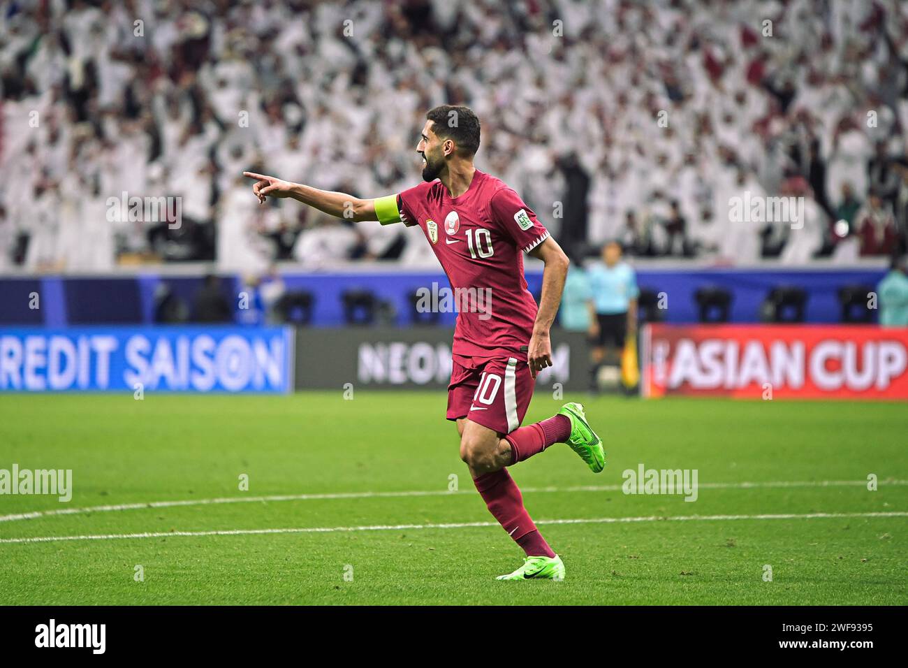 Al Khor, Qatar. 29 January, 2024. QATAR VS PALESTINE：ROUND OF 16 AFC
