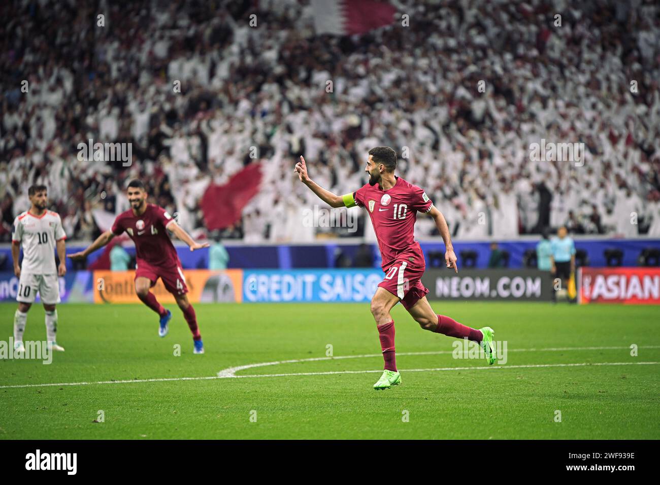 Al Khor, Qatar. 29 January, 2024. QATAR VS PALESTINE：ROUND OF 16 AFC