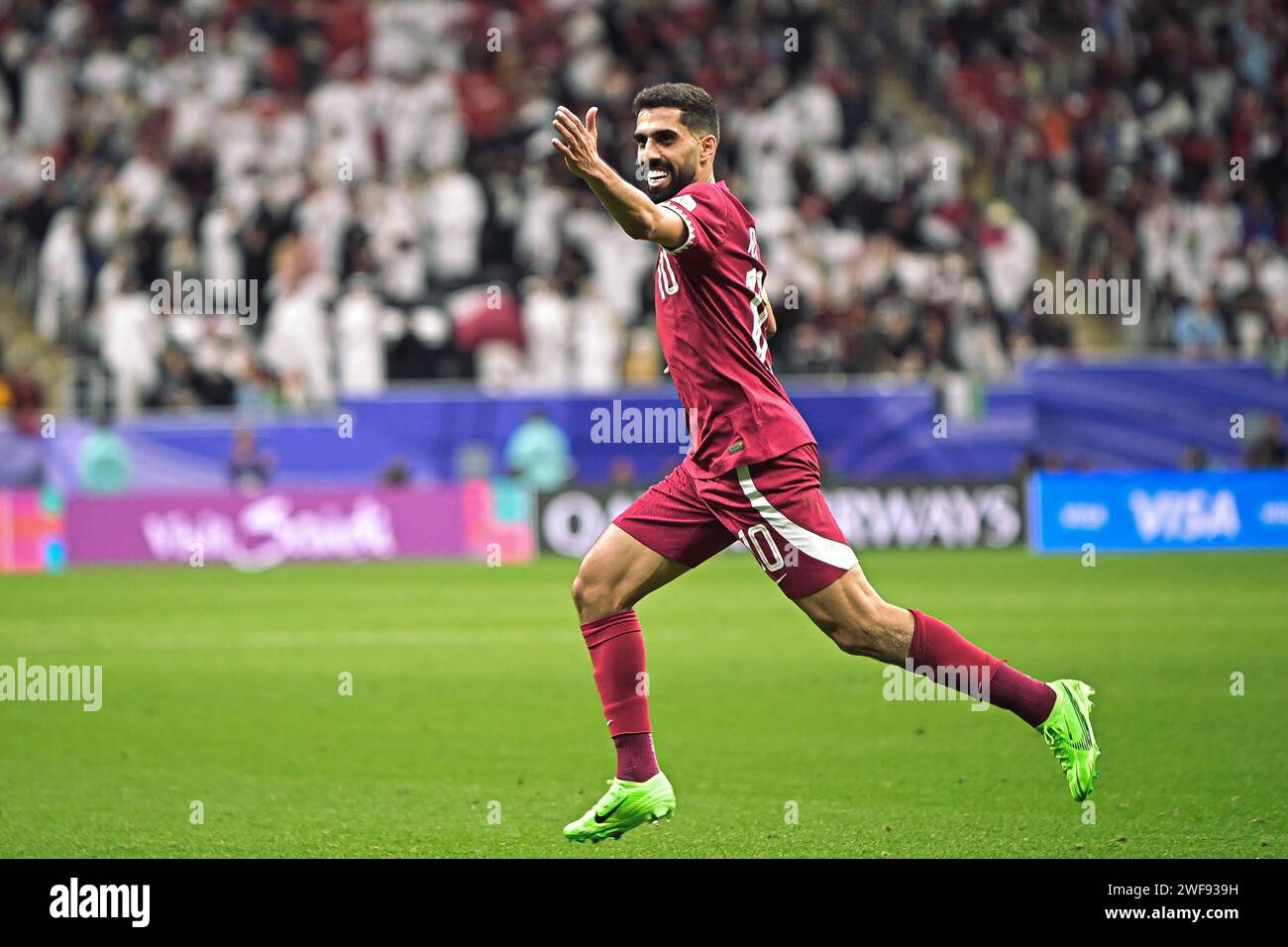 Al Khor, Qatar. 29 January, 2024. QATAR VS PALESTINE：ROUND OF 16 AFC