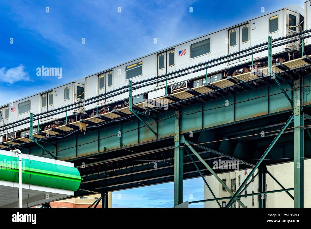 The aerial tramway running on the rails of The Bronx, which is a