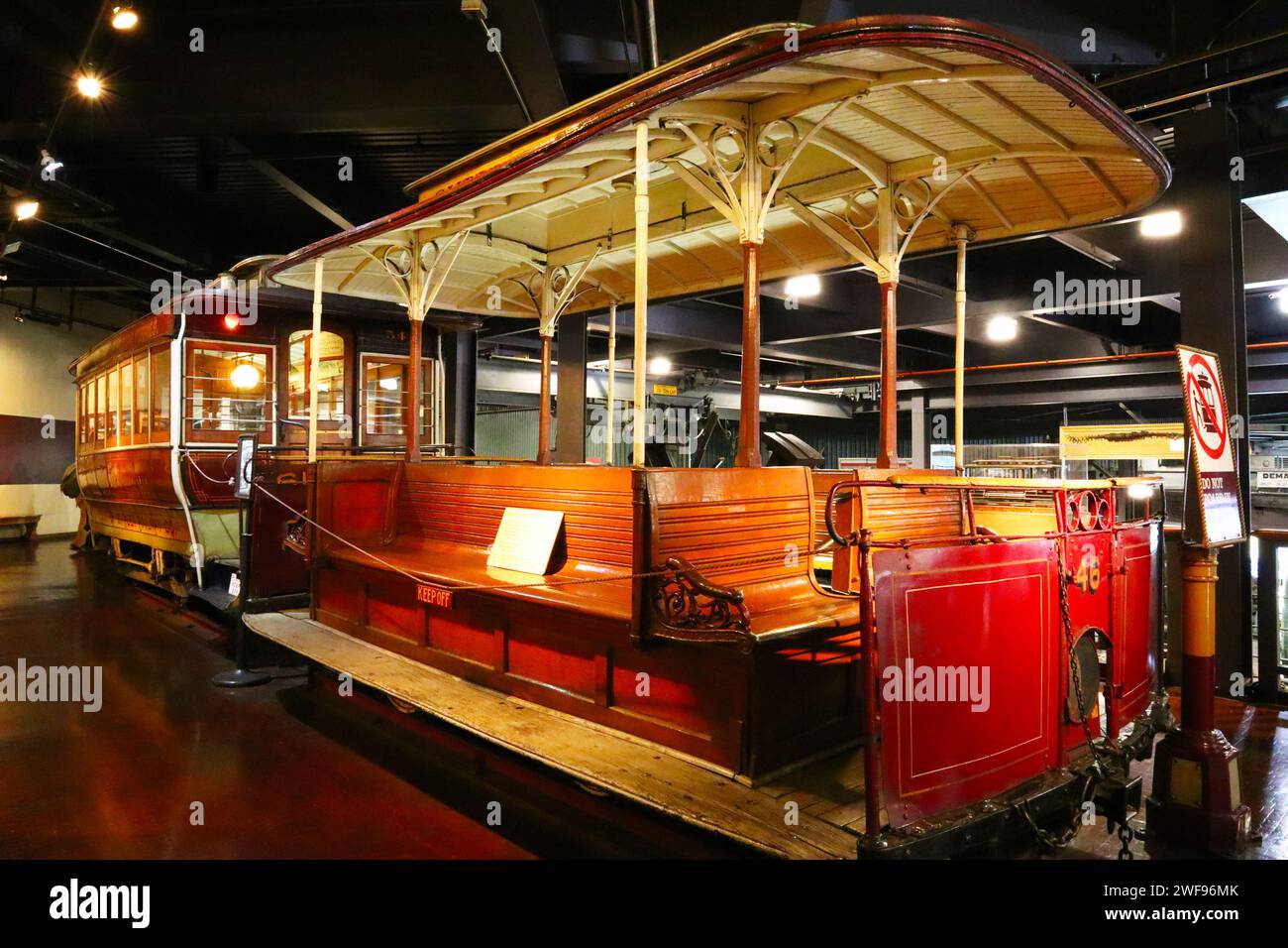 San Francisco, California: Historic CABLE CAR at San Francisco Cable Car Museum located at 1201 Mason St. Stock Photo
