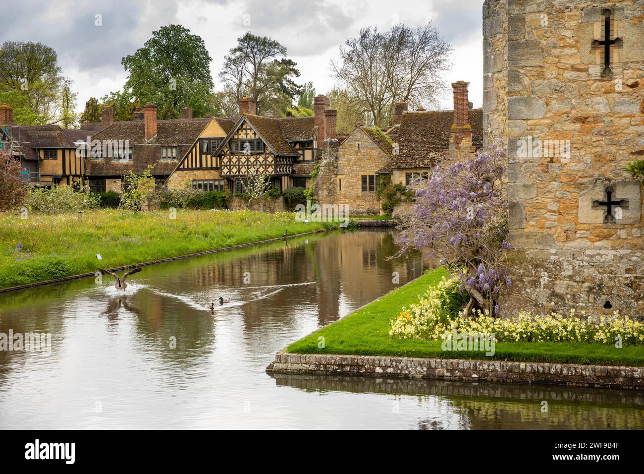 UK, England Kent, Hever, Hever Castle, Tudor Village accommodation, built by William Astor Stock Photo