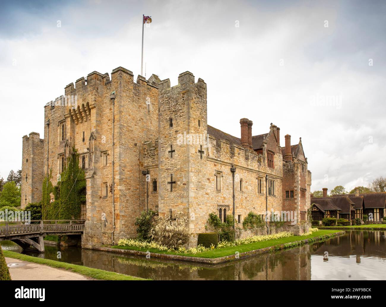 UK, England Kent, Hever, Hever Castle, across inner moat Stock Photo