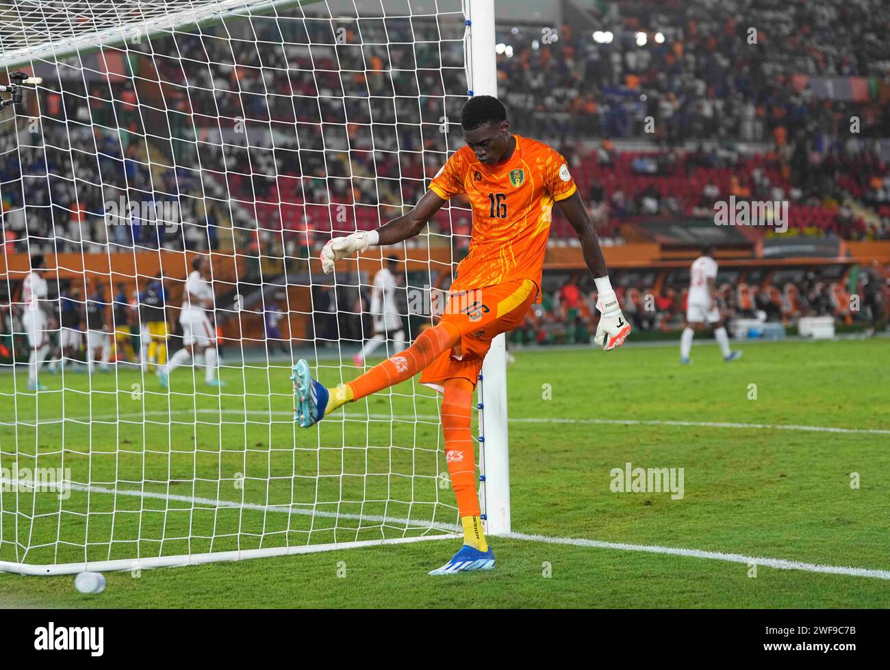 January 29 2024: Niasse Babacar (Mauritania) controls the ball during a