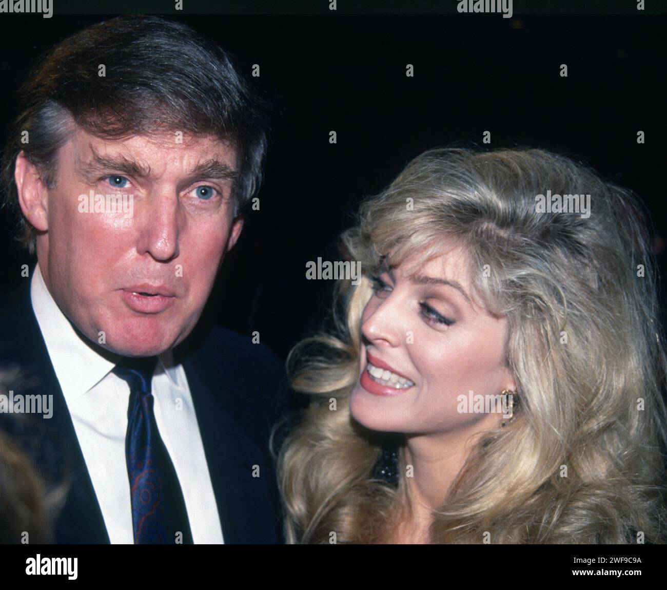 Donald Trump, Marla Maples, 1991. ph: John Barrett/PHOTOlink/Courtesy Everett Collection (Donald Trump Marla Maples6161) Stock Photo