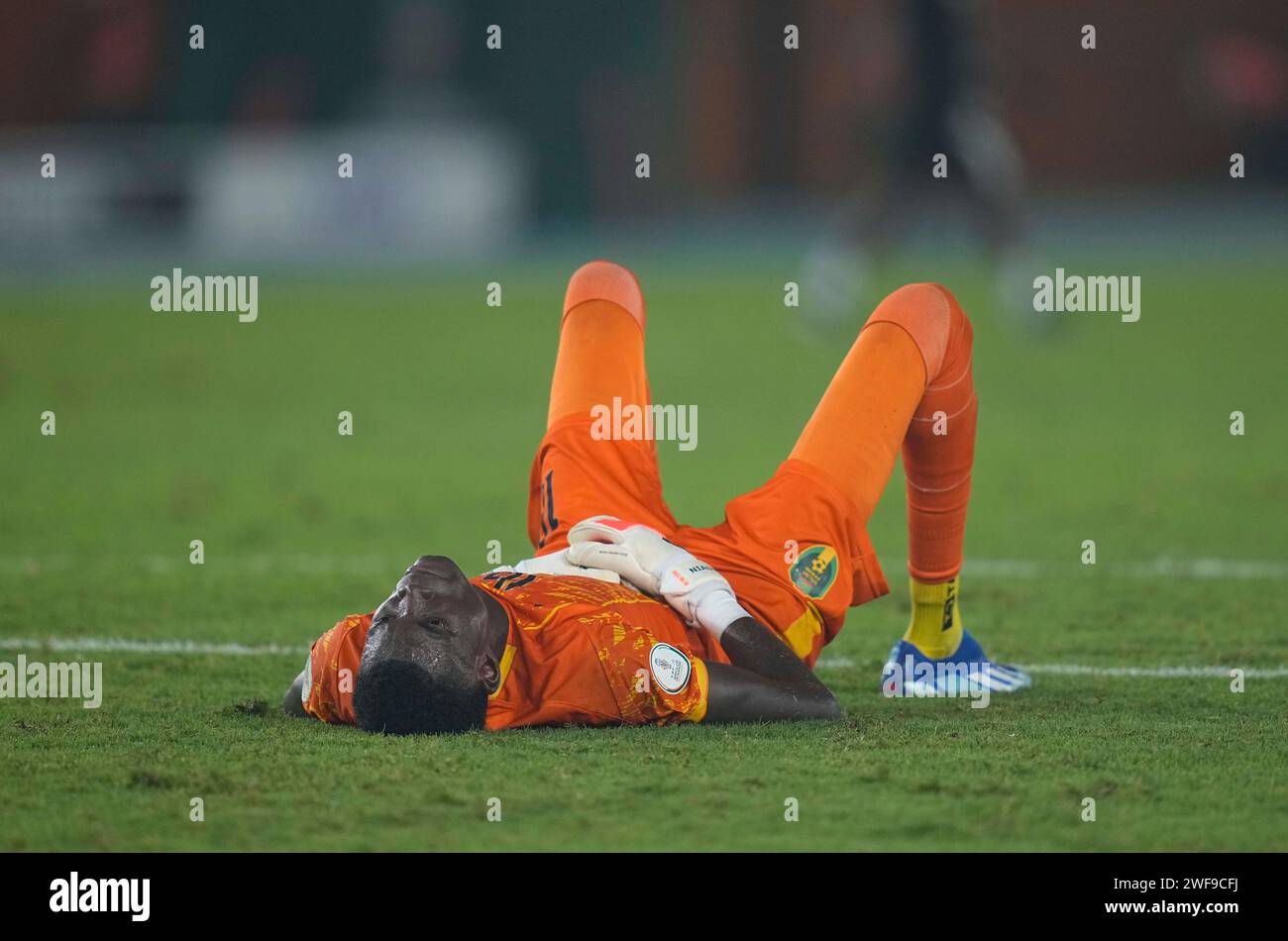 January 29 2024: Niasse Babacar (Mauritania) with post game despair