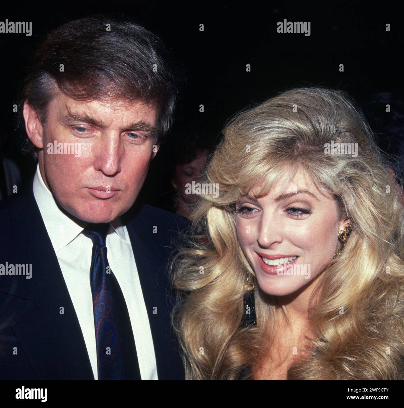 Donald Trump, Marla Maples, 1991. ph: John Barrett/PHOTOlink/Courtesy Everett Collection  (Donald Trump Marla Maples6565) Stock Photo