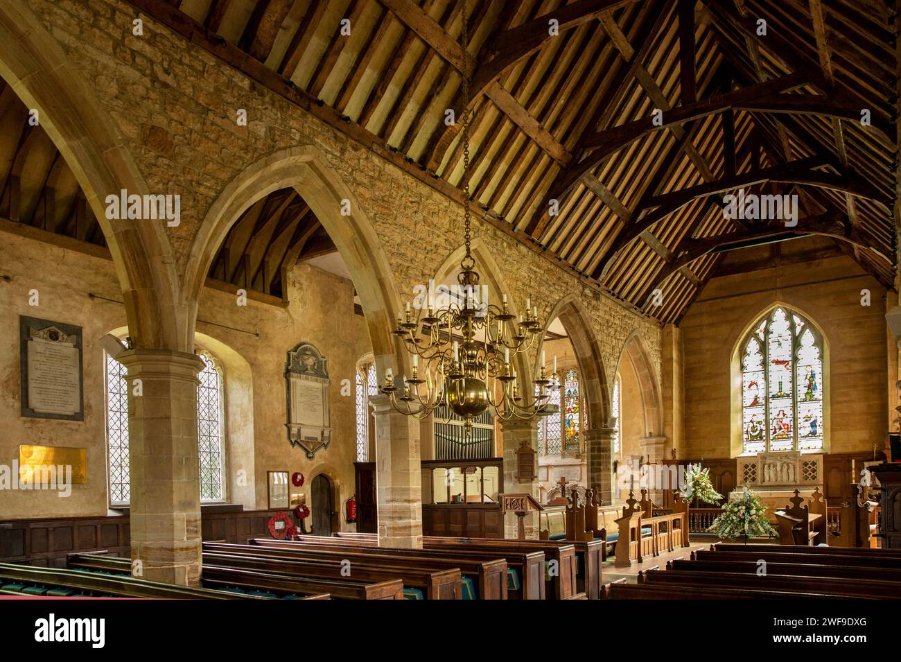 UK, England Kent, Chiddingstone, village, Church of St Mary the Virgin, interior Stock Photo