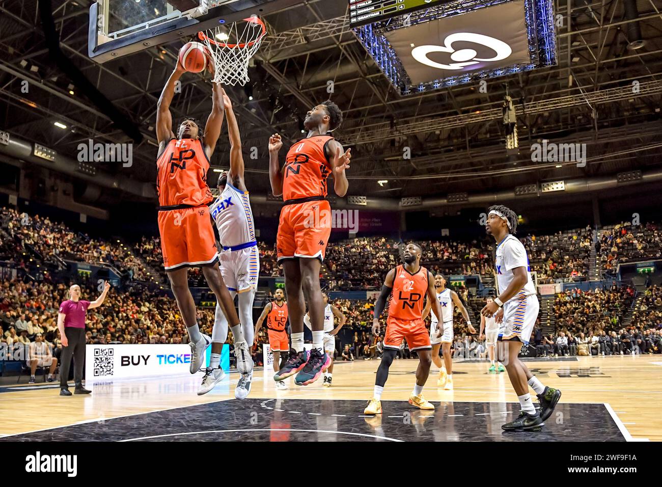 Donte Grantham Forward of London Lions Men during the BBL Trophy Final