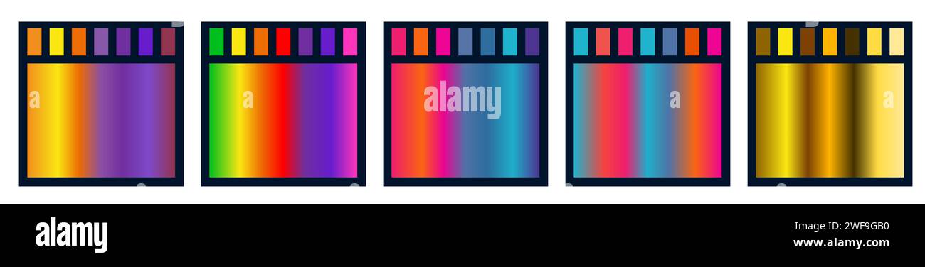 Palette with gradient. Not AI. Vector illustration Stock Vector