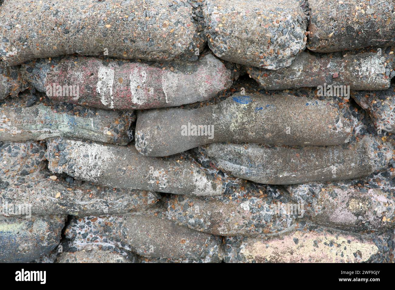 Detail shot of the rocks at Nobby's Beach, Newcastle, Australia Stock Photo