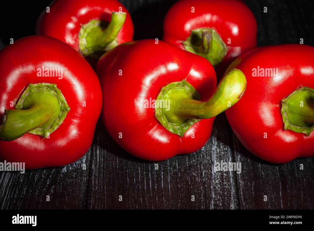 bell pepper on wood background Stock Photo