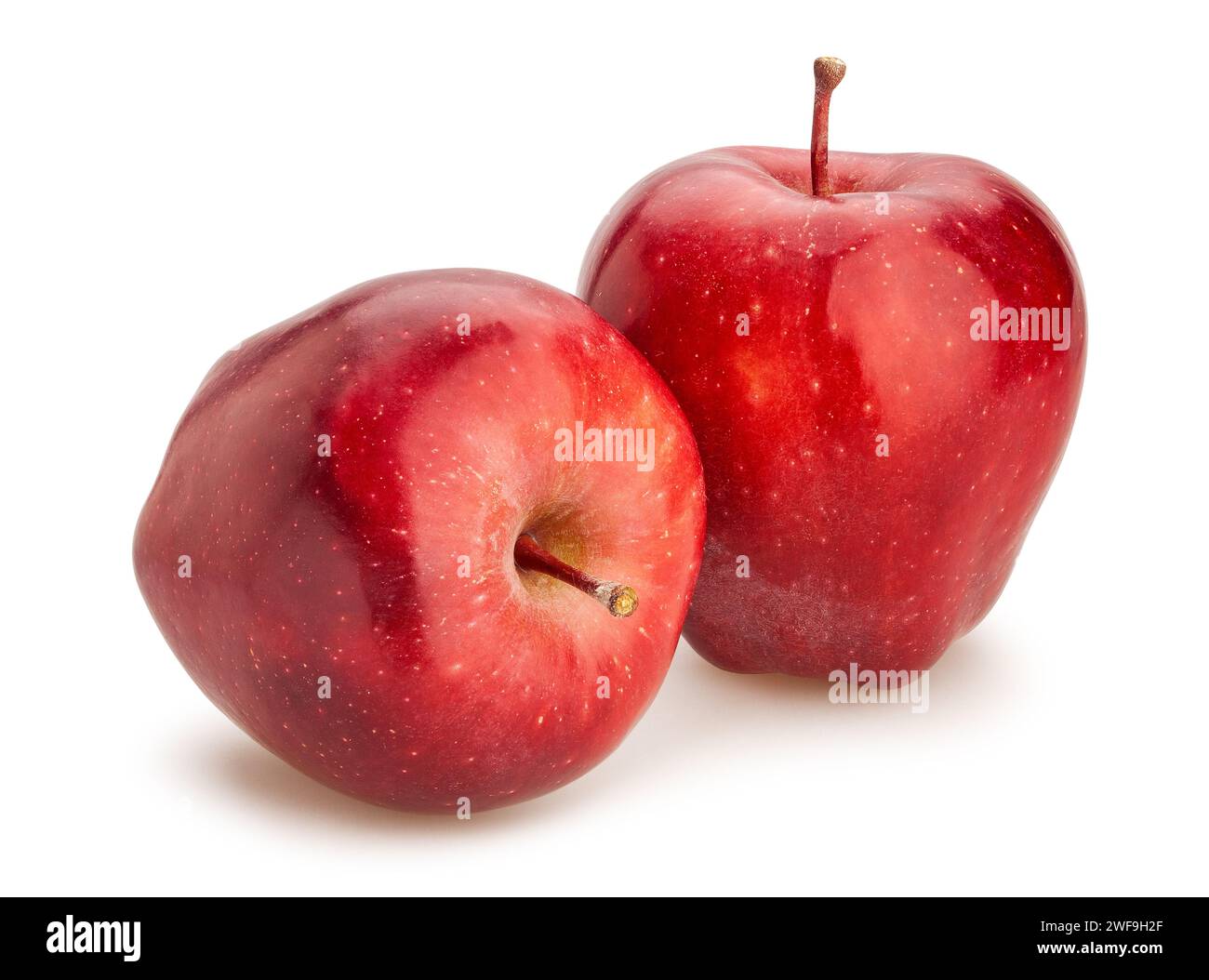 red delicious apple path isolated on white Stock Photo