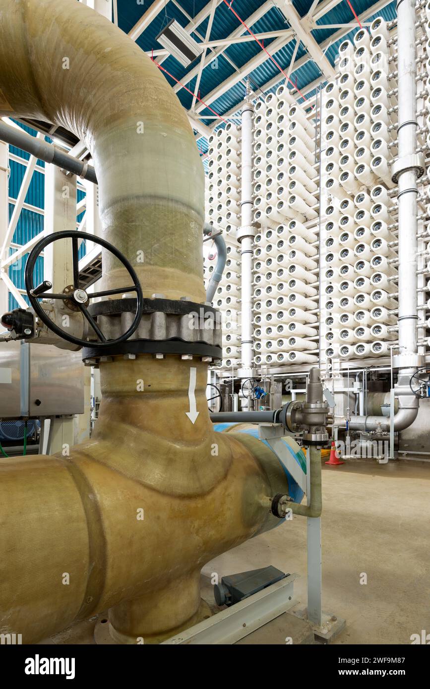 The reverse osmosis equipment in a desalination plant Stock Photo - Alamy