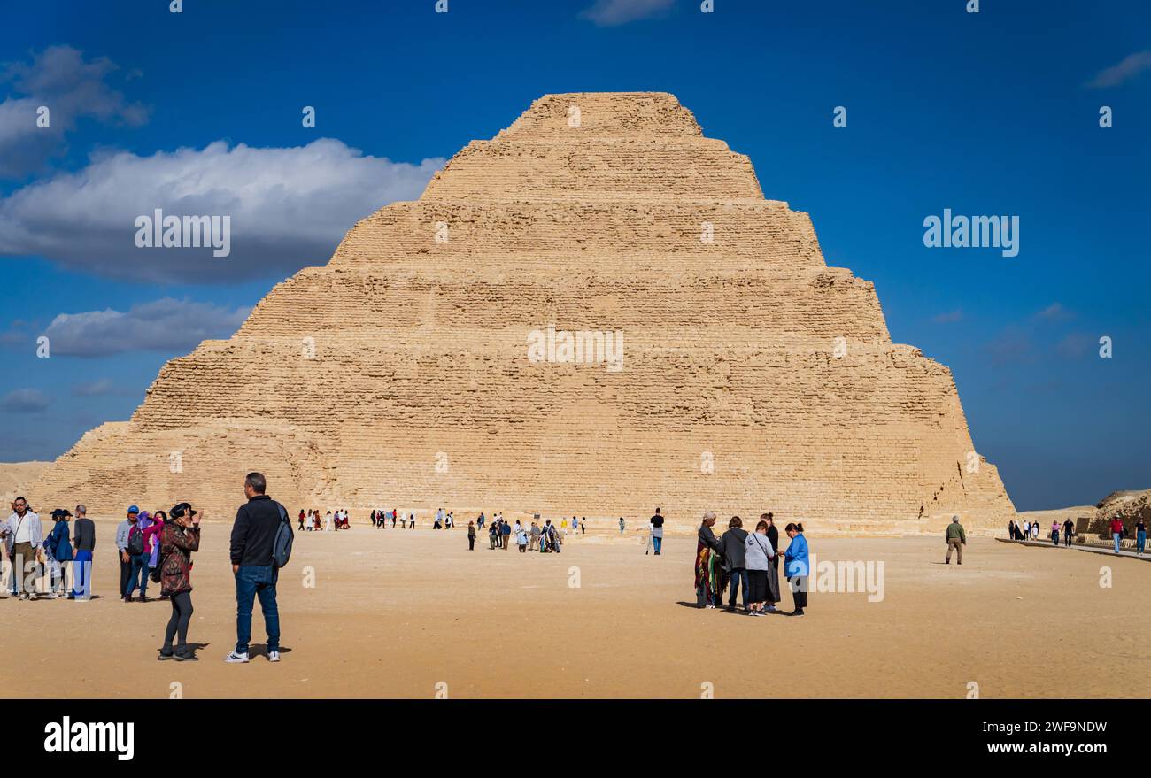 Step Pyramid of King Zoser famous Egyptian monument in Saqqara Egypt