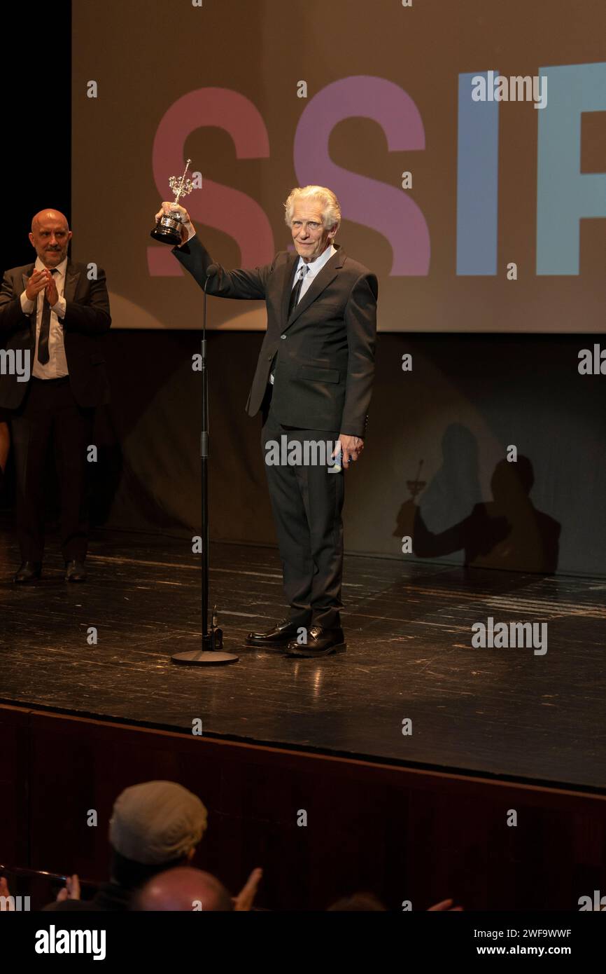FESTIVAL DE CINE DE SAN SEBASTIAN - SPAIN / DAVID CRONEMBERG - ZINEMALDIA / Director y guionista David Cronenberg -  International Film Festival Stock Photo