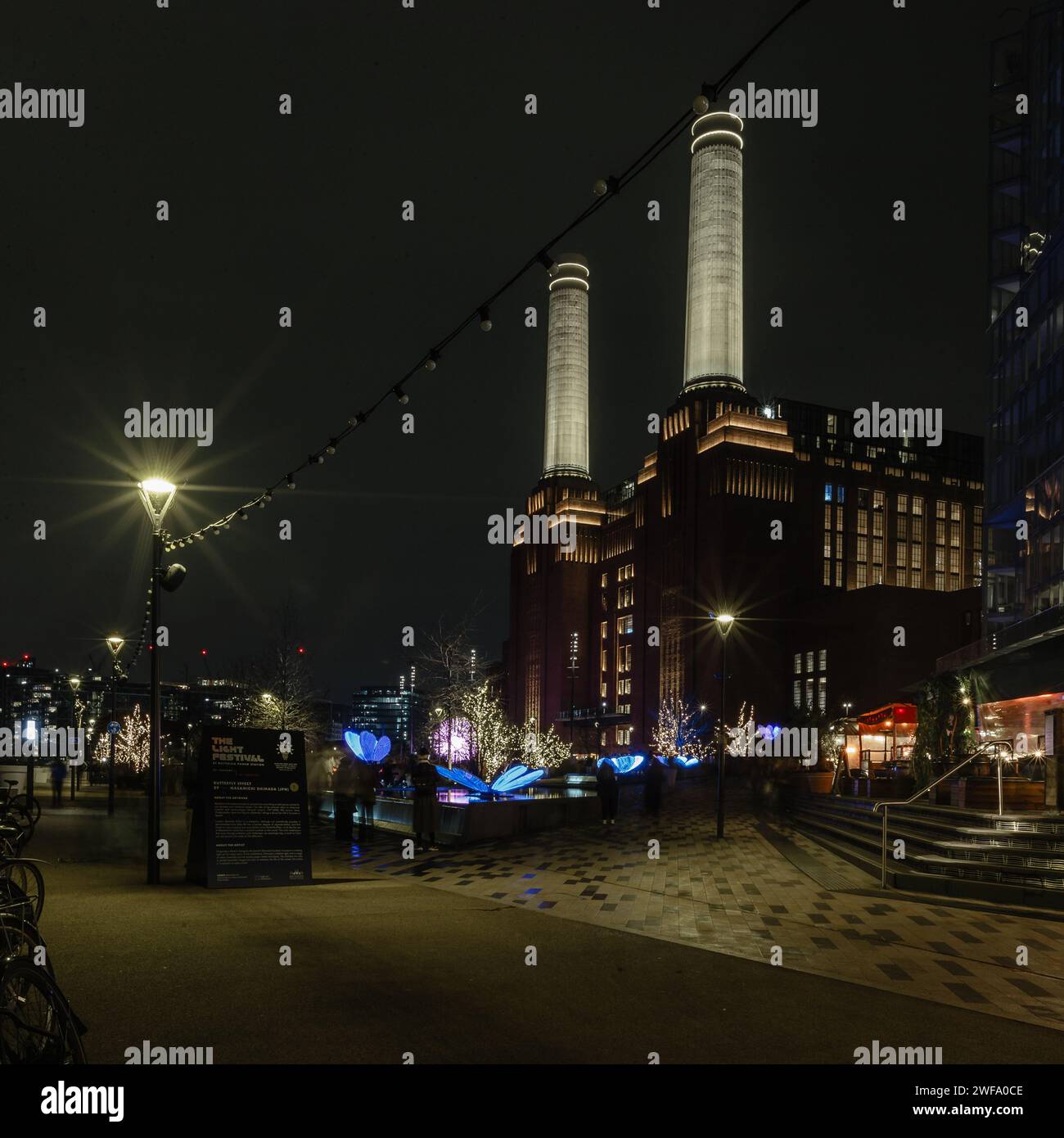 The Light Festival at Battersea Power Station Stock Photo Alamy