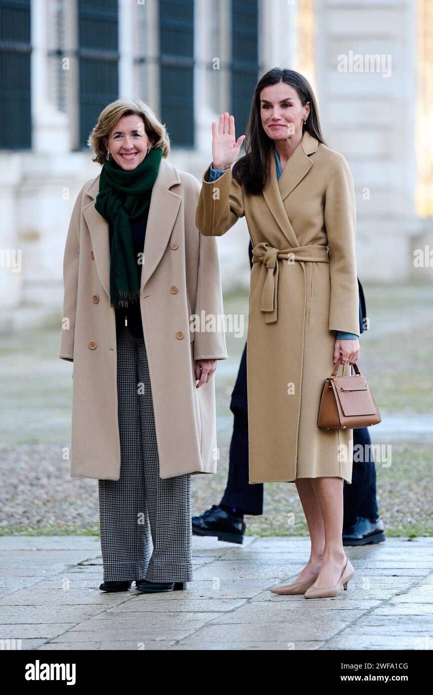 Spanish princess letizia people during hi-res stock