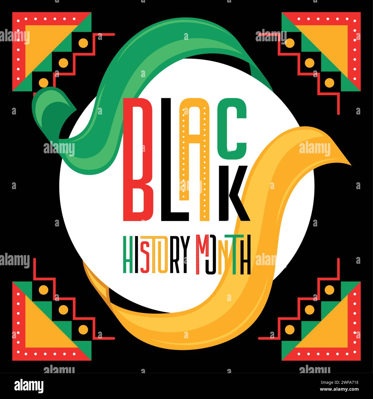 Black history month background with african cultural patterns Vector ...