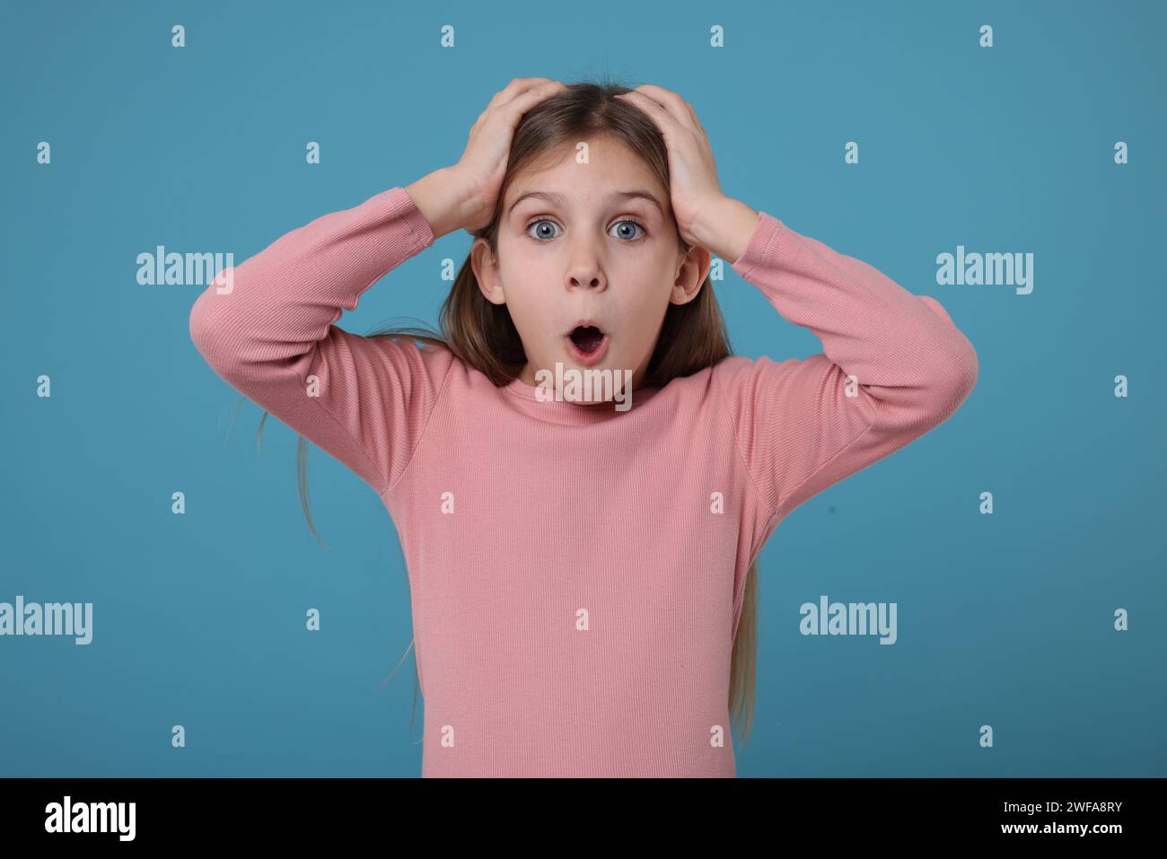 Portrait shocked preteen caucasian girl hi-res stock photography and ...