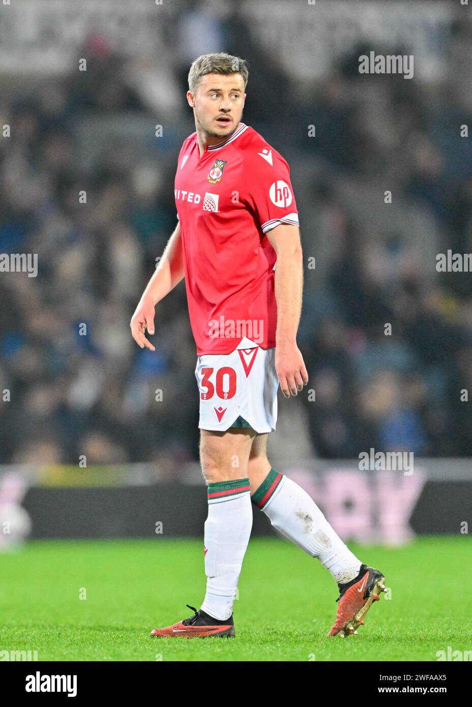 James Jones of Wrexham, during the Emirates FA Cup Fourth Round match