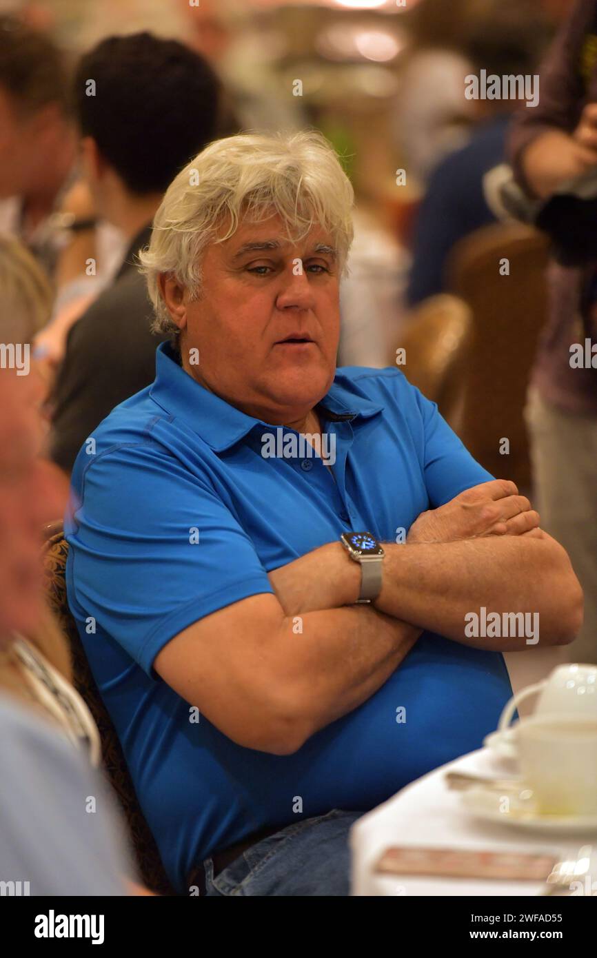 BOCA RATON, FL- FEBRUARY 25: Jay Leno, Wayne Carini and actor Tim Allen judge and host 175 of the finest collector cars and motorcycles from around the country will gather on the show field at the famed Boca Raton Resort & Club. On display at this year's Concours will be an exquisite collection of AACA “Cars through the Decades,” and Lincoln-Mercury vehicles. The judging process will combine a point/percentage system, along with the Modified French Rule evaluation criteria of the cars condition, authenticity/originality, and appeal in the following areas: the vehicle's exterior, its interior Stock Photo