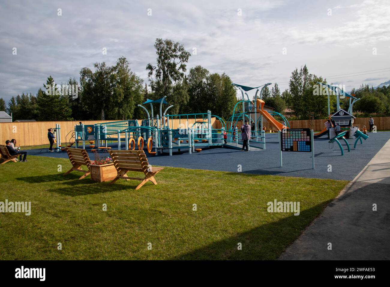 Palmer, Alaska. The Palmer Family Park includes a playground with