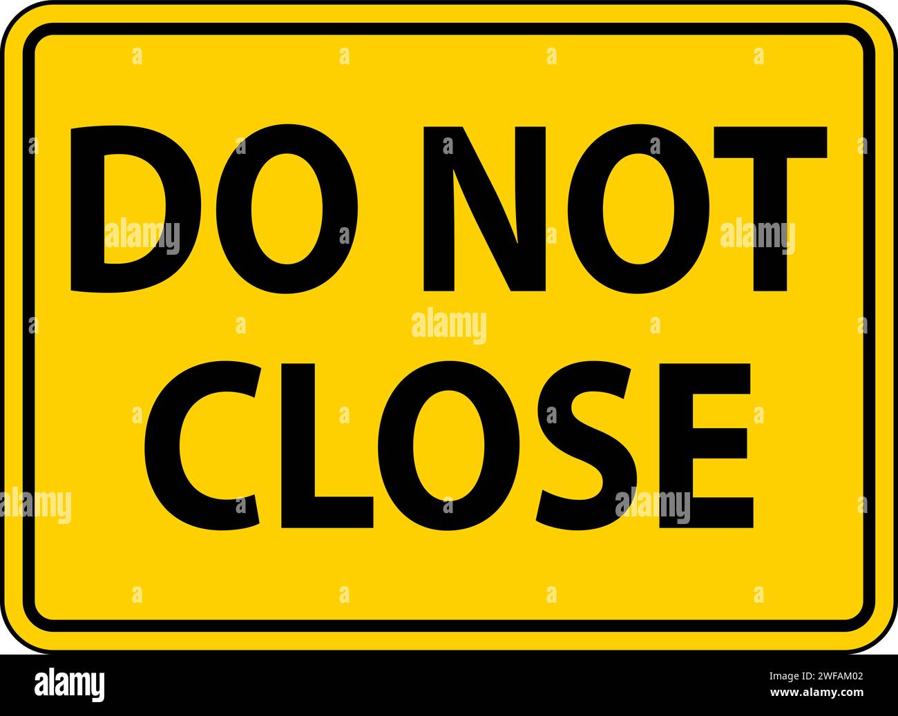 Door Gate Sign, Do Not Close Stock Vector Image & Art Alamy