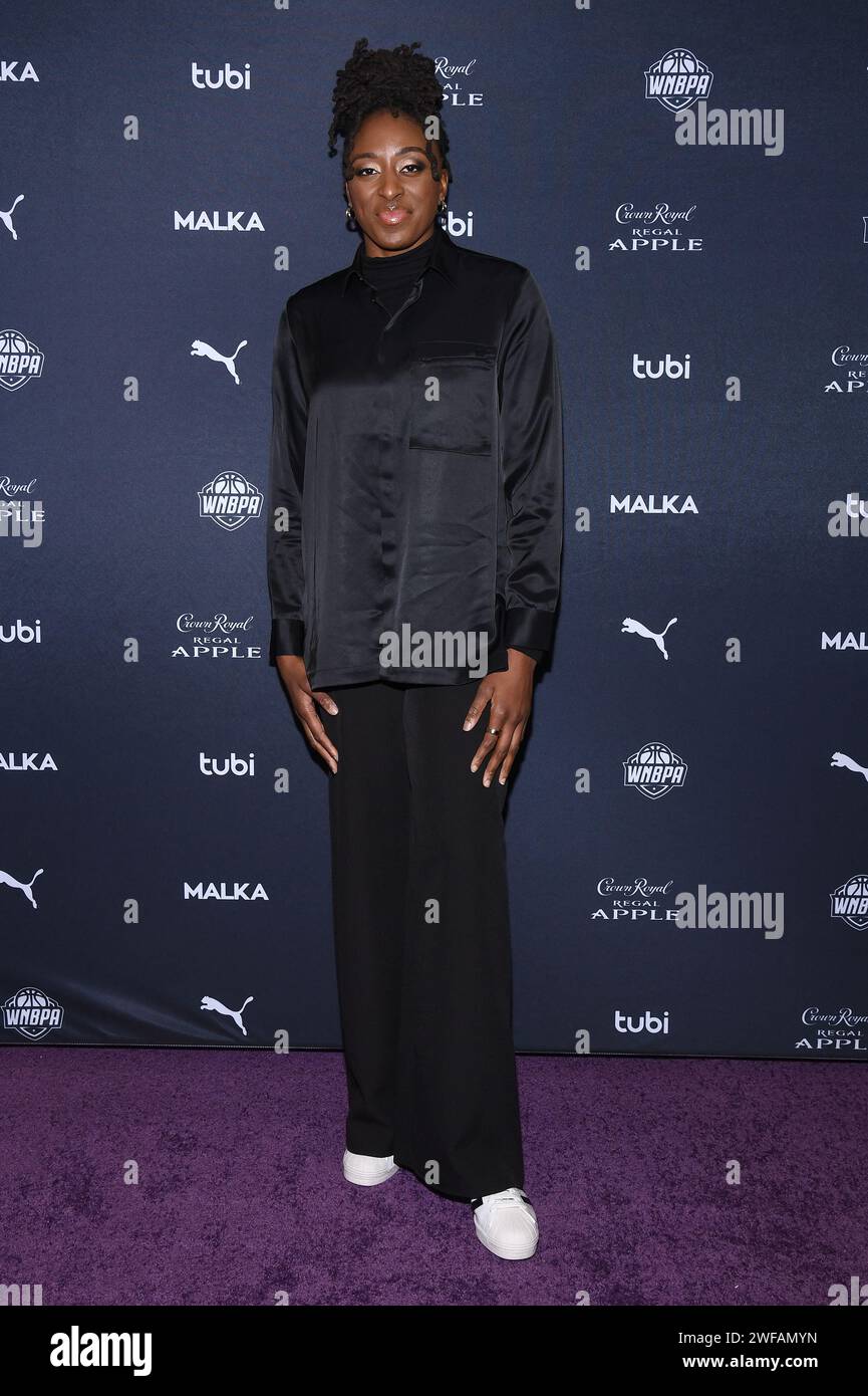 New York, USA. 29th Jan, 2024. Nneka Ogwumike attends the 'Shattered Glass: A WNBPA Story' premiere in New York, NY, January 29, 2024. (Photo by Anthony Behar/Sipa USA) Credit: Sipa USA/Alamy Live News Stock Photo