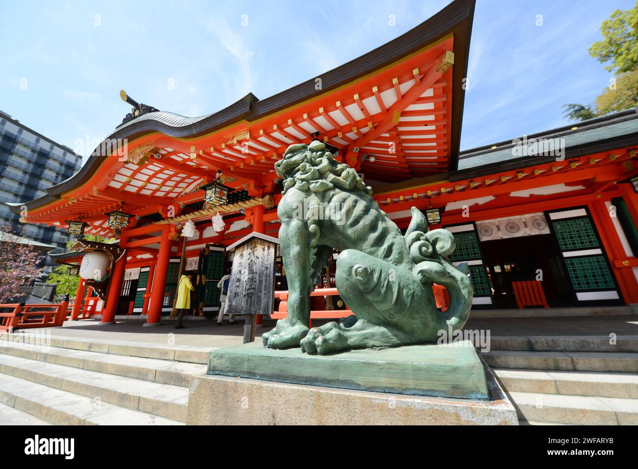 The Ikuta Shrine in Kobe, Japan. Stock Photo