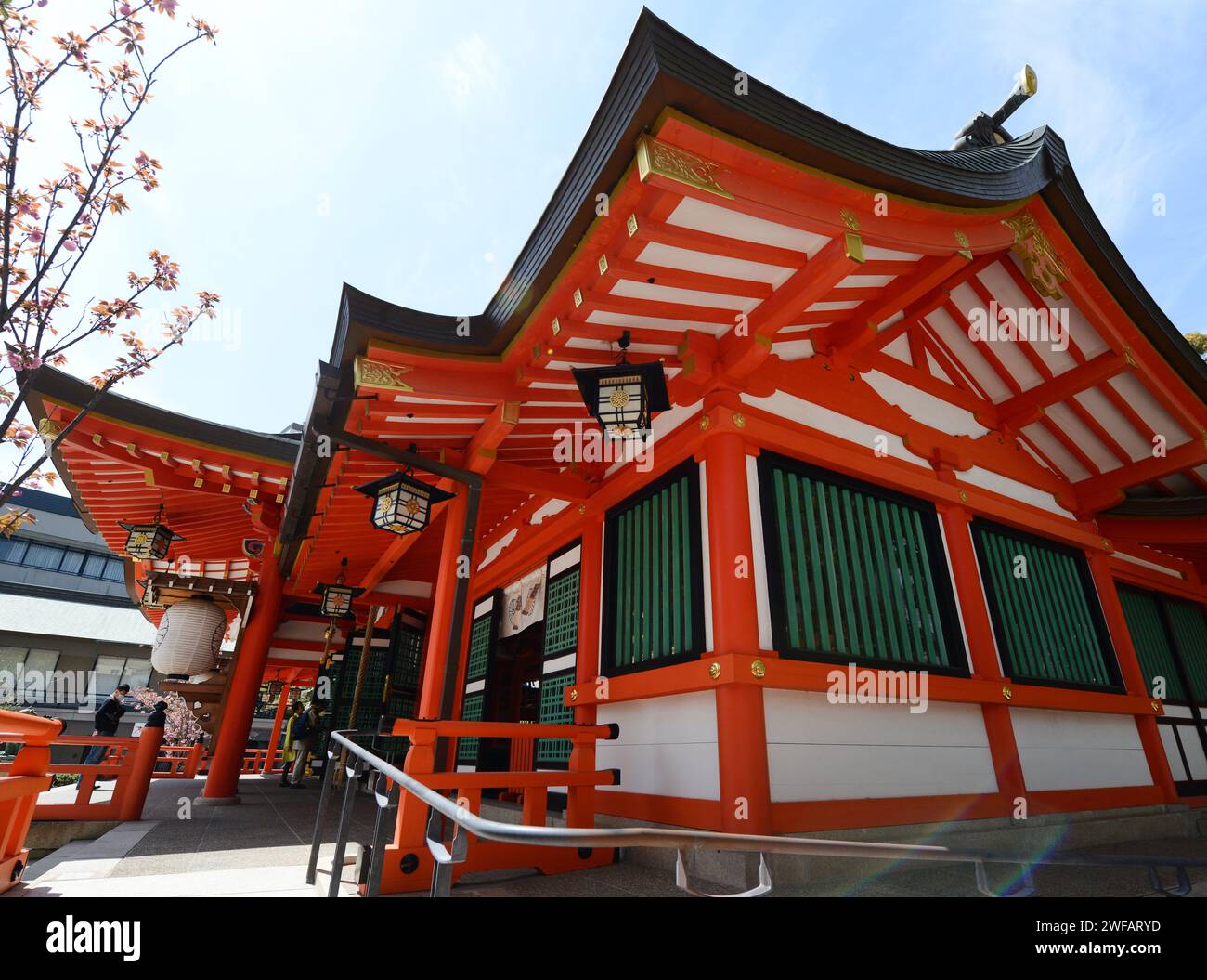 The Ikuta Shrine in Kobe, Japan. Stock Photo