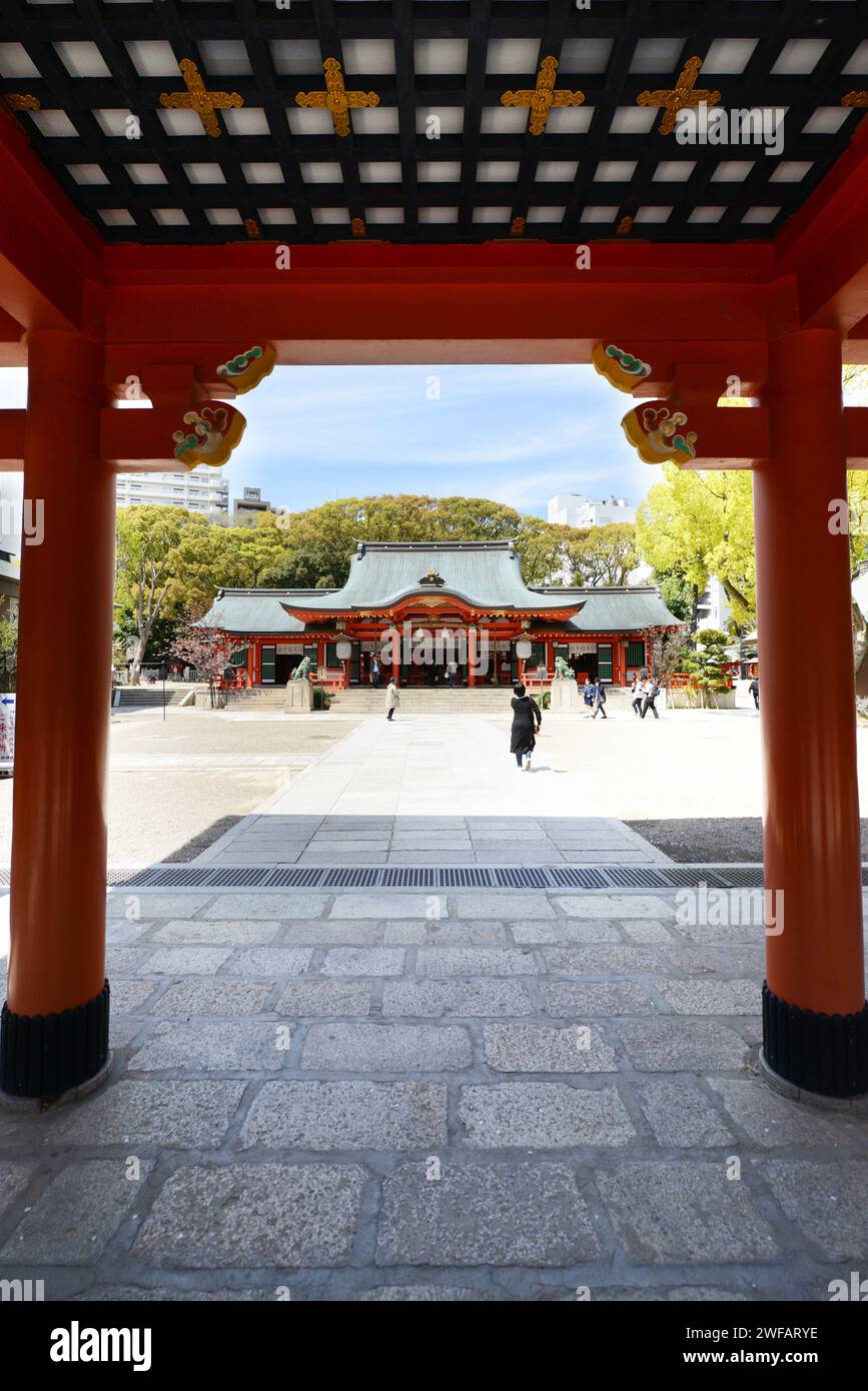 The Ikuta Shrine in Kobe, Japan. Stock Photo