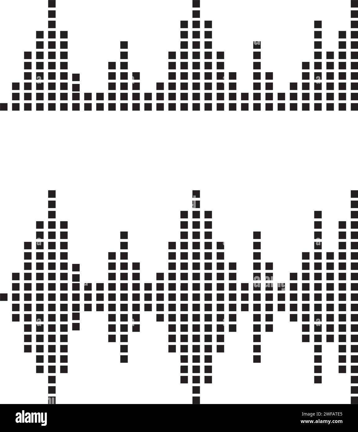 Audio technology, music sound waves vector icon illustration Stock