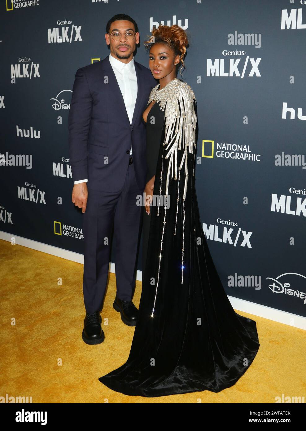 Beverly Hills, USA. 29th Jan, 2024. Aaron Pierre, Jayme Lawson arrives