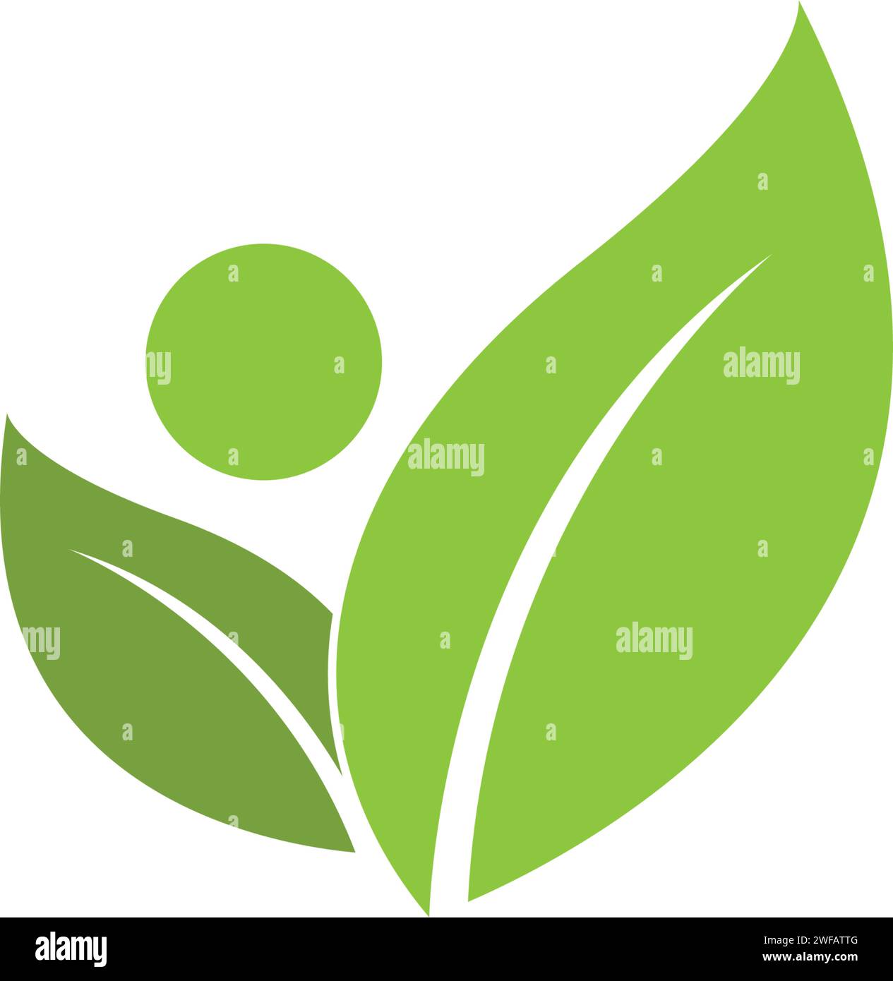 Eco Tree Leaf Logo Template Stock Vector Image & Art - Alamy