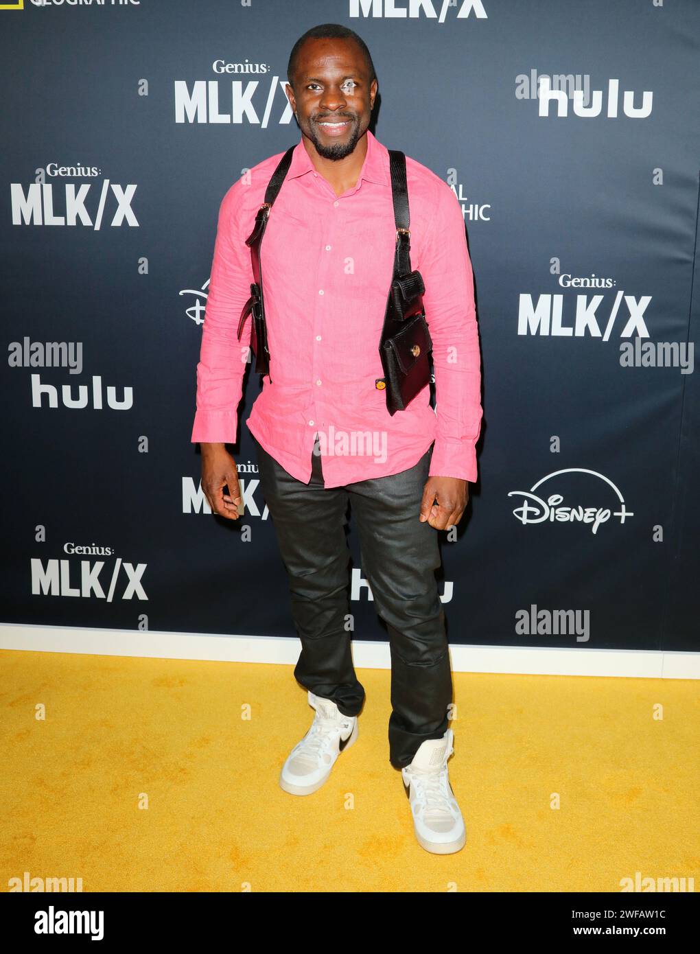 Beverly Hills, USA. 29th Jan, 2024. Gbenga Akinnagbe arrives at The red carpet for National Geographic's anthology series 'GENIUS: MLK/X' held at The Samuel Goldwyn Theater in Beverly Hills, CA on Monday, January 29, 2024. (Photo By Juan Pablo Rico/Sipa USA) Credit: Sipa USA/Alamy Live News Stock Photo