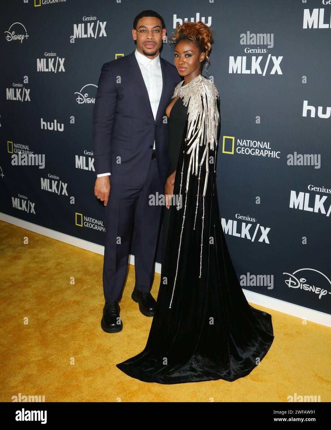 Beverly Hills, USA. 29th Jan, 2024. Aaron Pierre, Jayme Lawson arrives