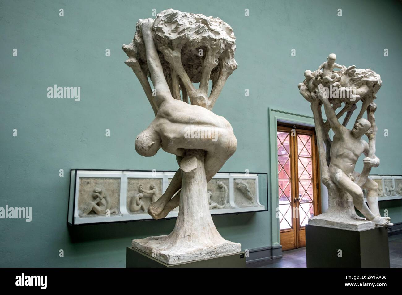 Statues by Norwegian sculptor Gustav Vigeland at the Vigeland Museum in Oslo, Norway Stock Photo