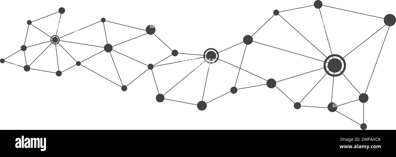Polygonal Space Background with Connecting Dots and Lines vector Stock ...