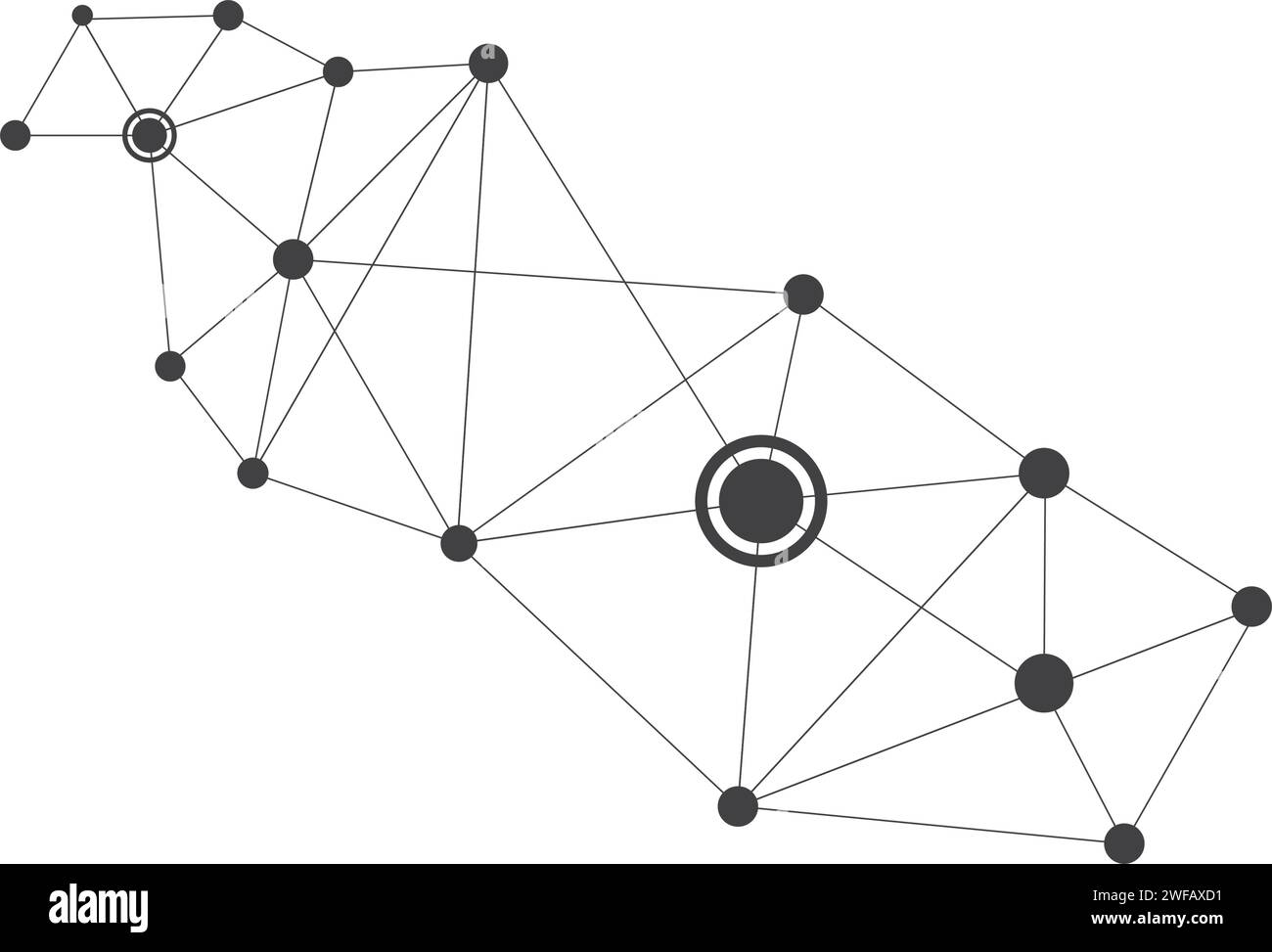 Polygonal Space Background with Connecting Dots and Lines vector Stock ...
