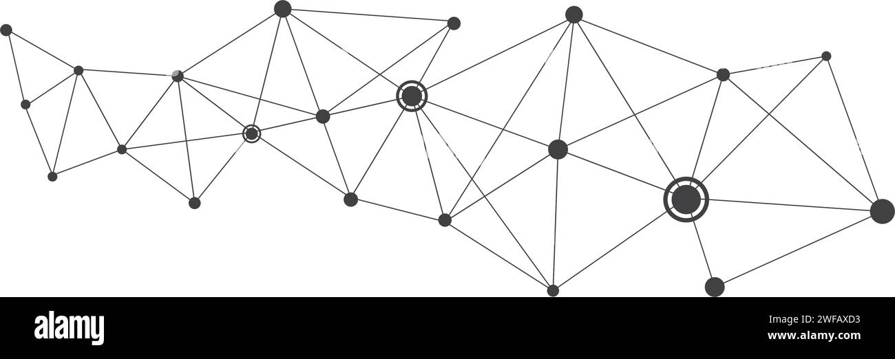 Polygonal Space Background with Connecting Dots and Lines vector Stock ...