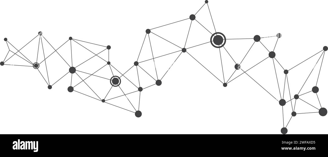 Polygonal Space Background with Connecting Dots and Lines vector Stock ...
