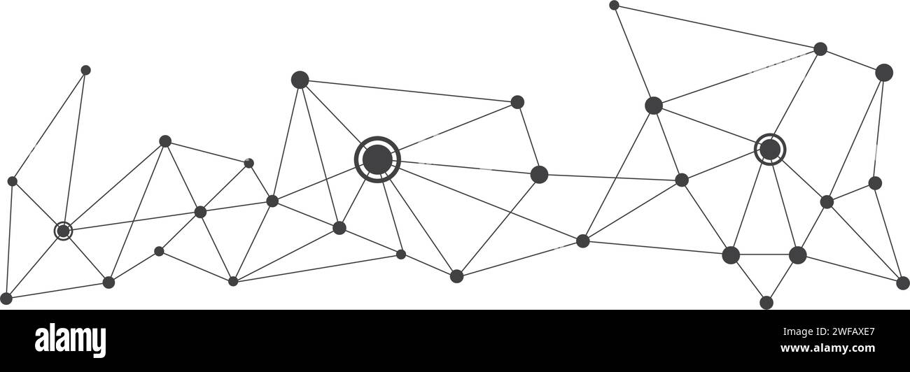 Polygonal Space Background with Connecting Dots and Lines vector Stock ...