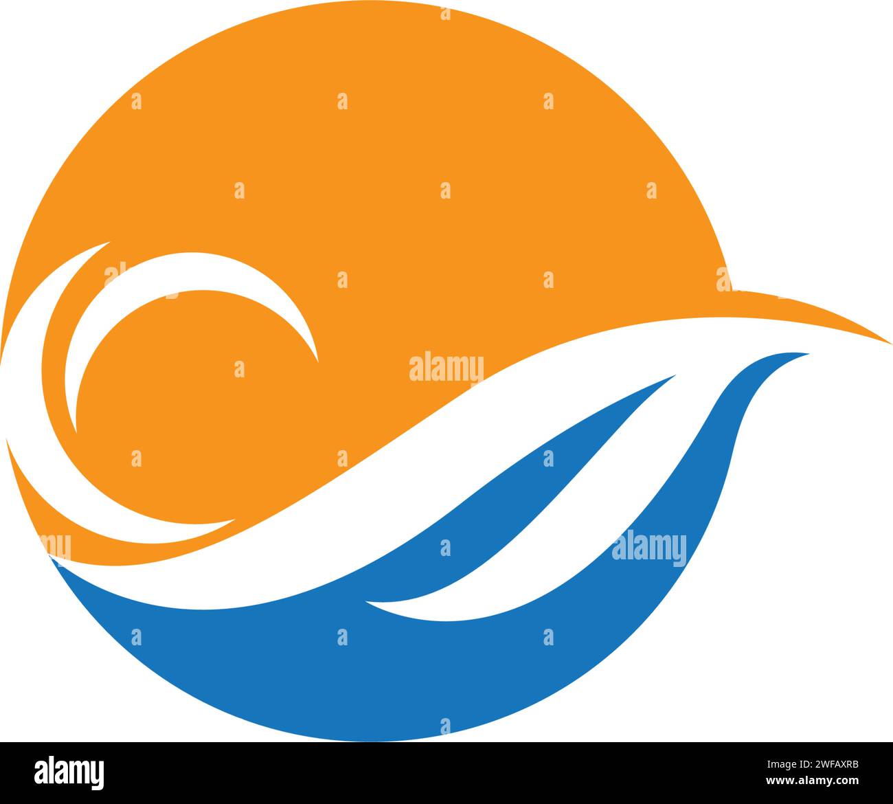 Water Wave symbol and icon Logo Template vector Stock Vector